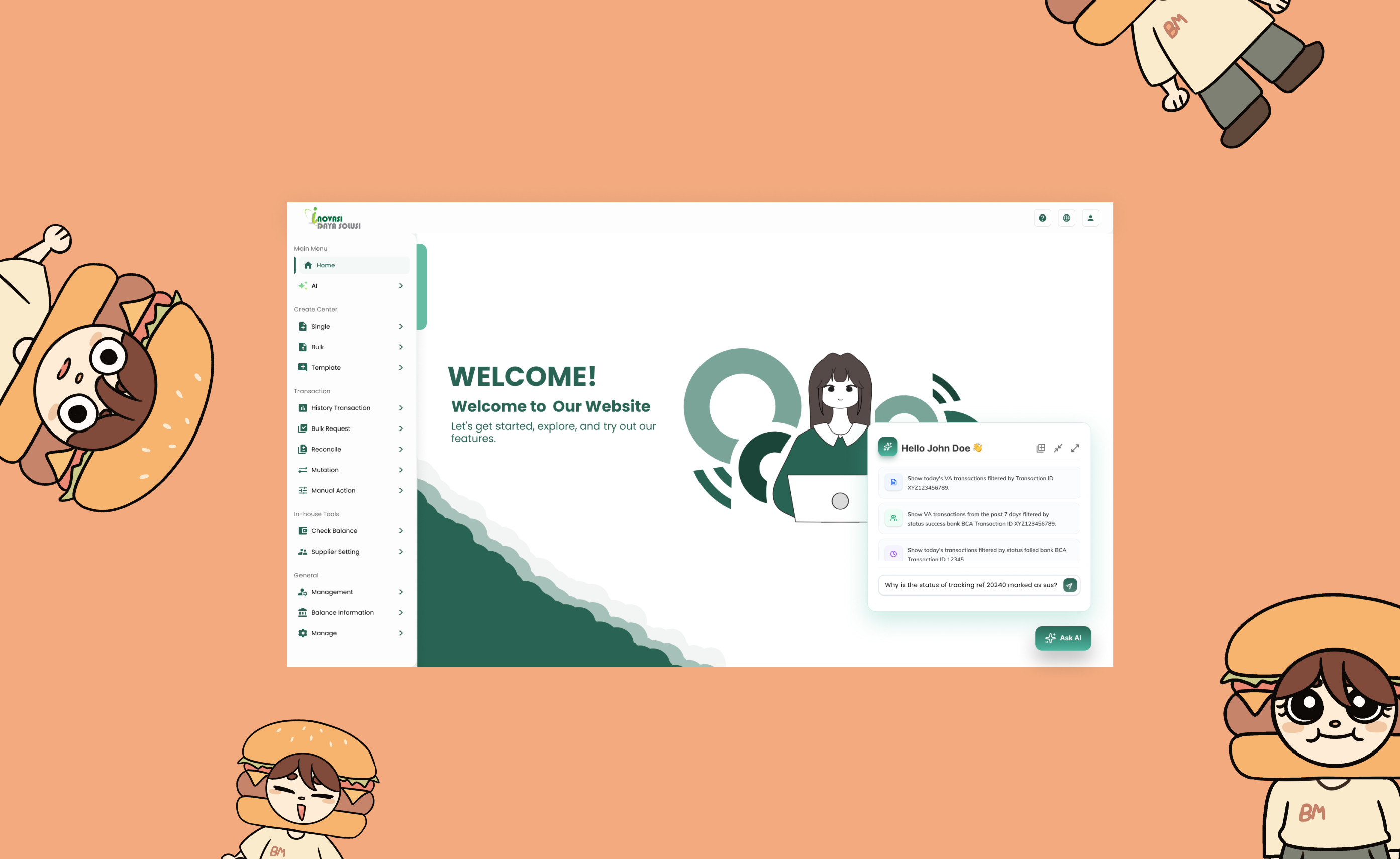 FOB UI/UX Redesign — dashboard view
